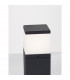 Ferron 50cm Outdoor Bollard Dark Grey Aluminium Clear LED E27 IP65-10