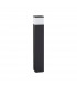 Ferron 80cm Outdoor Bollard Dark Grey Aluminium Clear LED E27 IP65-1