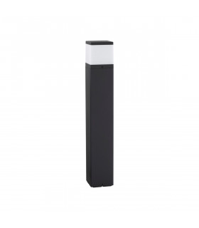 Ferron 80cm Outdoor Bollard Dark Grey Aluminium Clear LED E27 IP65-1