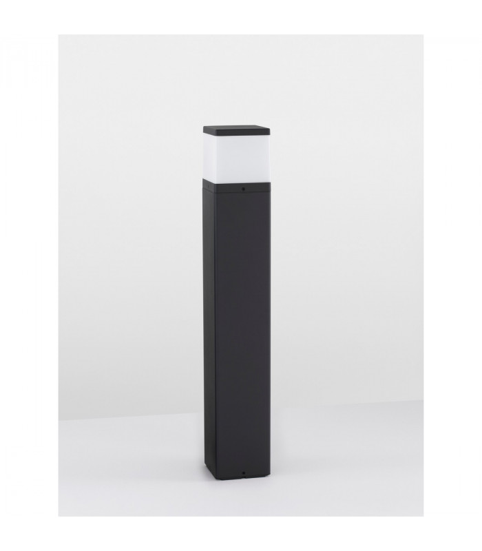 Ferron 80cm Outdoor Bollard Dark Grey Aluminium Clear LED E27 IP65-3
