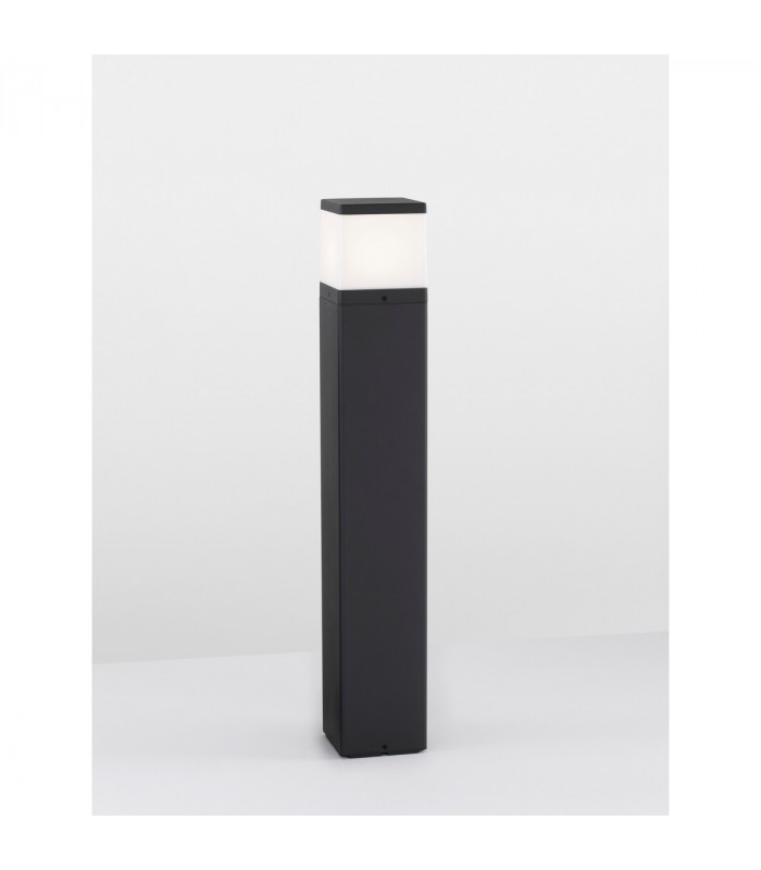 Ferron 80cm Outdoor Bollard Dark Grey Aluminium Clear LED E27 IP65-4