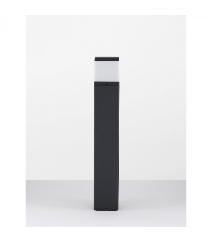 Ferron 80cm Outdoor Bollard Dark Grey Aluminium Clear LED E27 IP65-5
