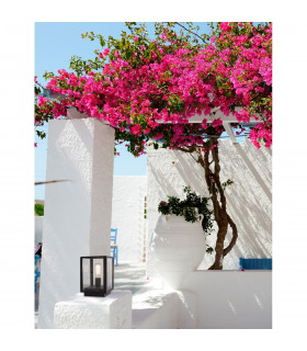 Zest Outdoor Pedestal Light Black Aluminium Clear Glass LED E27 IP54-2