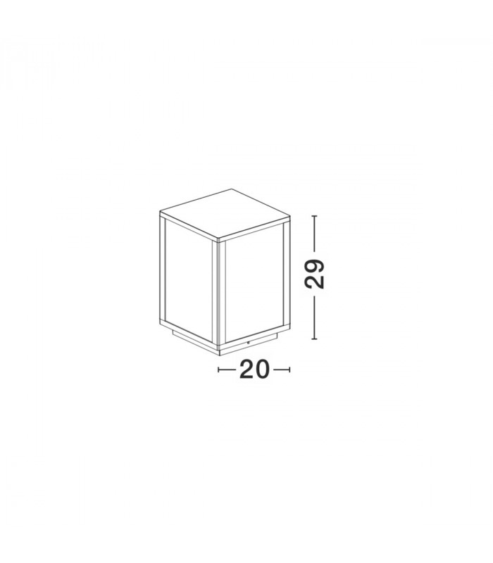 Zest Outdoor Pedestal Light Black Aluminium Clear Glass LED E27 IP54-3