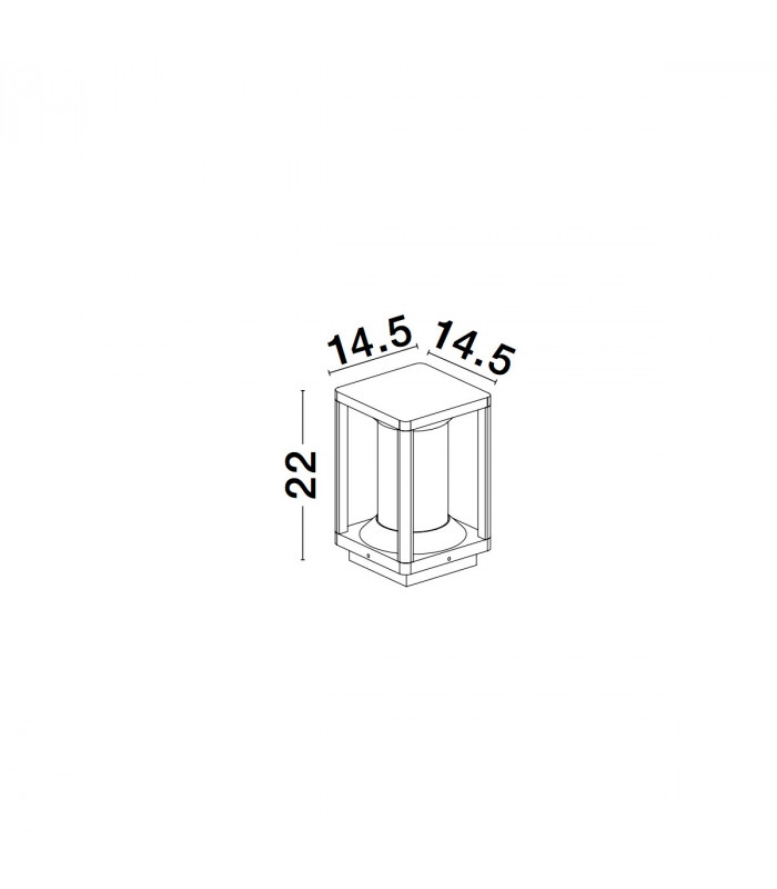 Loeve Outdoor Pedestal Light Anthracite Aluminium LED E27 IIP65-6