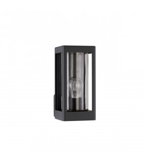 Figo Outdoor Wall Lantern Dark Grey Aluminium Clear Glass LED E27 IP54-1