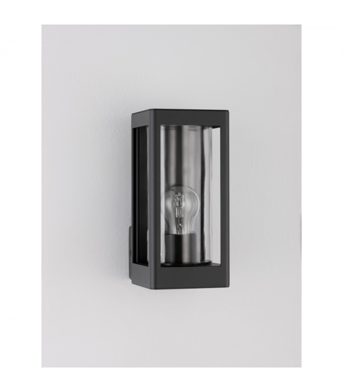 Figo Outdoor Wall Lantern Dark Grey Aluminium Clear Glass LED E27 IP54-2