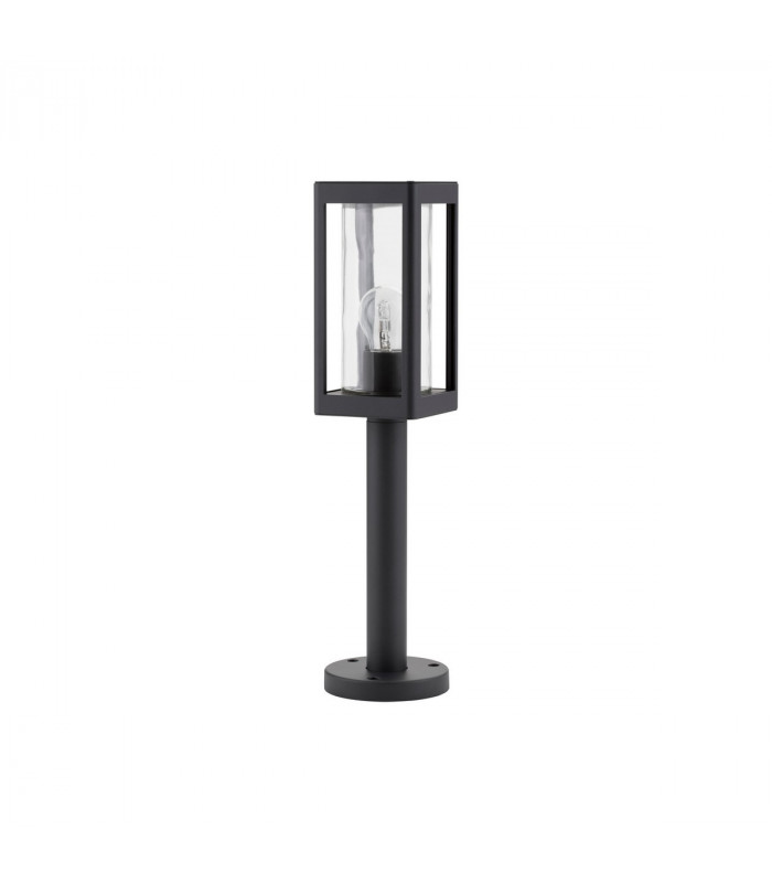 Figo Outdoor Bollard Dark Grey Aluminium Clear Glass LED E27 IP54-1