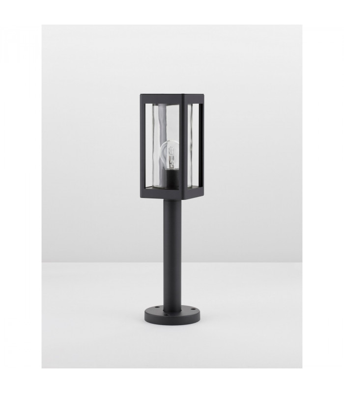 Figo Outdoor Bollard Dark Grey Aluminium Clear Glass LED E27 IP54-3