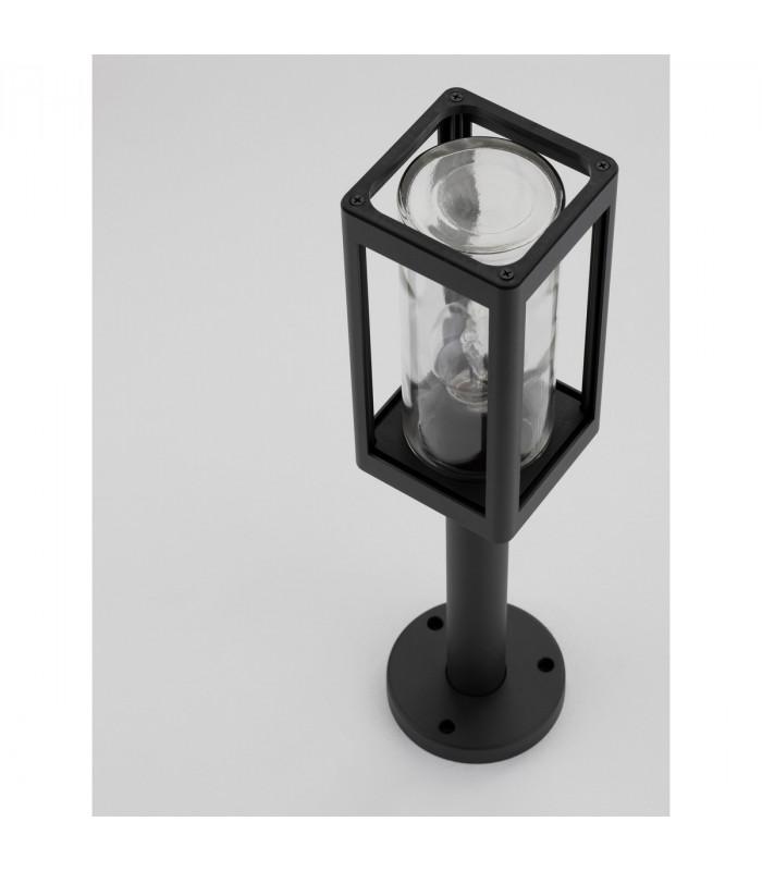 Figo Outdoor Bollard Dark Grey Aluminium Clear Glass LED E27 IP54-5