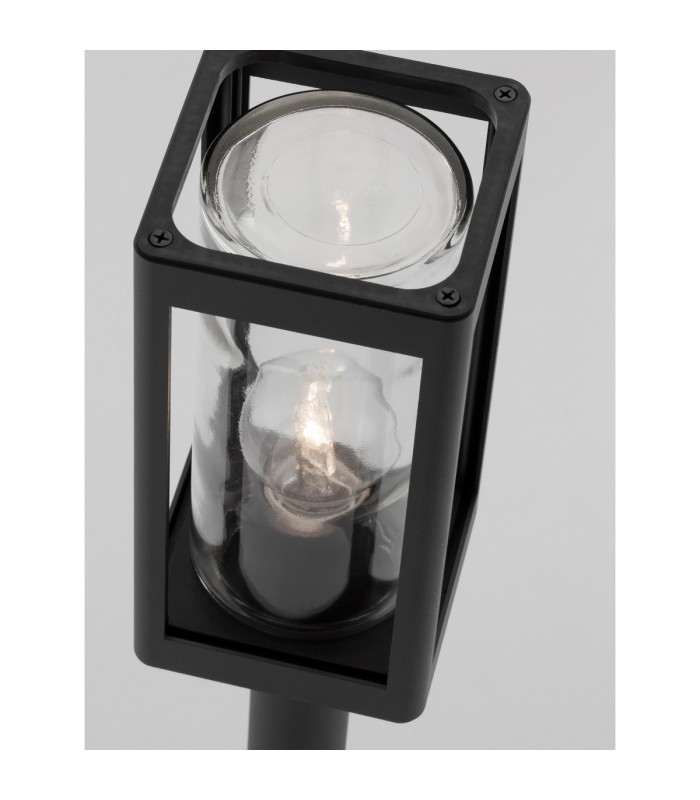 Figo Outdoor Bollard Dark Grey Aluminium Clear Glass LED E27 IP54-7