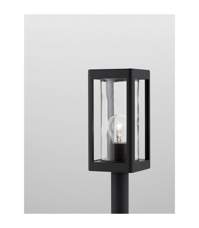 Figo Outdoor Bollard Dark Grey Aluminium Clear Glass LED E27 IP54-8