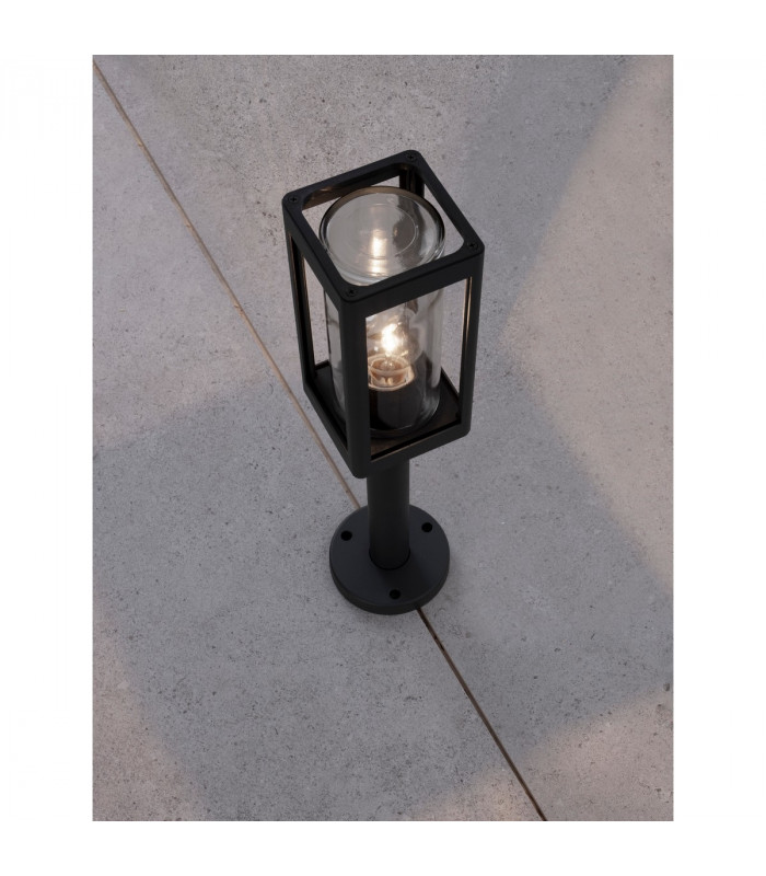 Figo Outdoor Bollard Dark Grey Aluminium Clear Glass LED E27 IP54-11