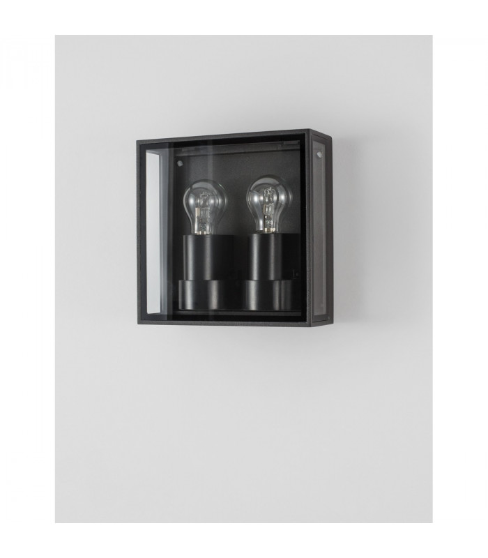 Sorren Twin Outdoor Wall Lantern Anthracite Aluminium Clear Glass LED E27 IP65-3