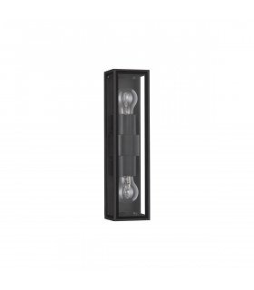 Regina 2 Light Outdoor Wall Lantern Anthracite Aluminium Clear Glass LED E27 IP65-1