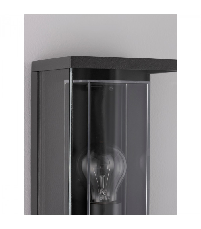 Regina Outdoor Wall Lantern Anthracite Aluminium Clear Glass LED E27 IP65-5