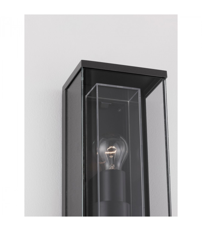 Regina Outdoor Wall Lantern Anthracite Aluminium Clear Glass LED E27 IP65-6