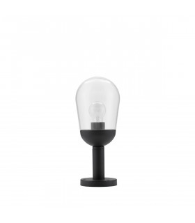 Omika Outdoor Pedestal Light Dark Grey Aluminium Clear Glass LED E27 IP54-1