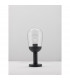 Omika Outdoor Pedestal Light Dark Grey Aluminium Clear Glass LED E27 IP54-2