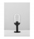 Omika Outdoor Pedestal Light Dark Grey Aluminium Clear Glass LED E27 IP54-3