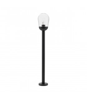 Omika Outdoor Bollard Dark Grey Aluminium Clear Glass LED E27 IP54-1