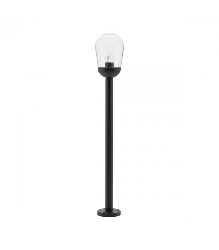 Omika Outdoor Bollard Dark Grey Aluminium Clear Glass LED E27 IP54-1