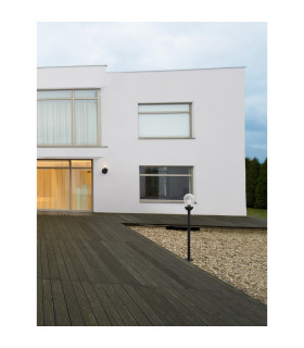 Omika Outdoor Bollard Dark Grey Aluminium Clear Glass LED E27 IP54-2