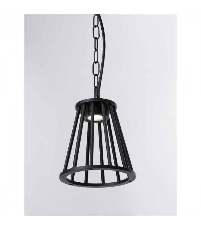 Carina Wire Frame Pendant Ceiling Light Black Aluminium LED 6W 279.09 Lm 3000K IP65-1
