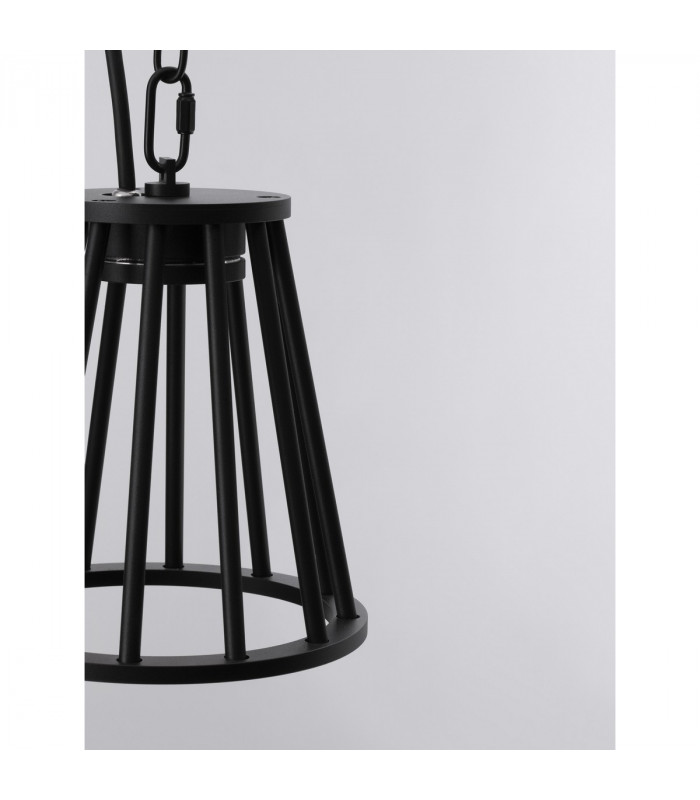 Carina Wire Frame Pendant Ceiling Light Black Aluminium LED 6W 279.09 Lm 3000K IP65-3