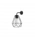 Isidora Wall Lamp Black Aluminium Clear Glass LED E27 IP54-1
