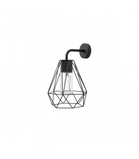 Isidora Wall Lamp Black Aluminium Clear Glass LED E27 IP54-1