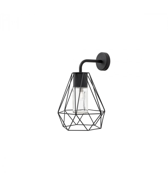 Isidora Wall Lamp Black Aluminium Clear Glass LED E27 IP54-1