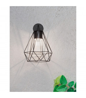 Isidora Wall Lamp Black Aluminium Clear Glass LED E27 IP54-2