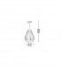 Isidora Wire Frame Pendant Ceiling Light Black Aluminium Clear Glass LED E27 IP54-3
