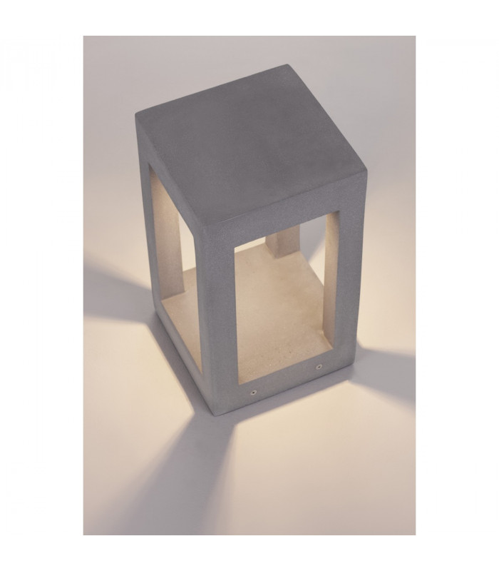 Bev Outdoor Pedestal Light Grey Cement Glass LED 5W 200Lm 3000K IP65-5