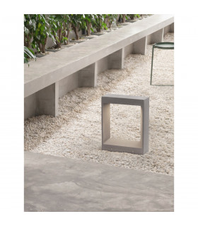 Cairo Outdoor Pedestal Light Grey Cement Glass LED 8W 380Lm 3000K IP65-2