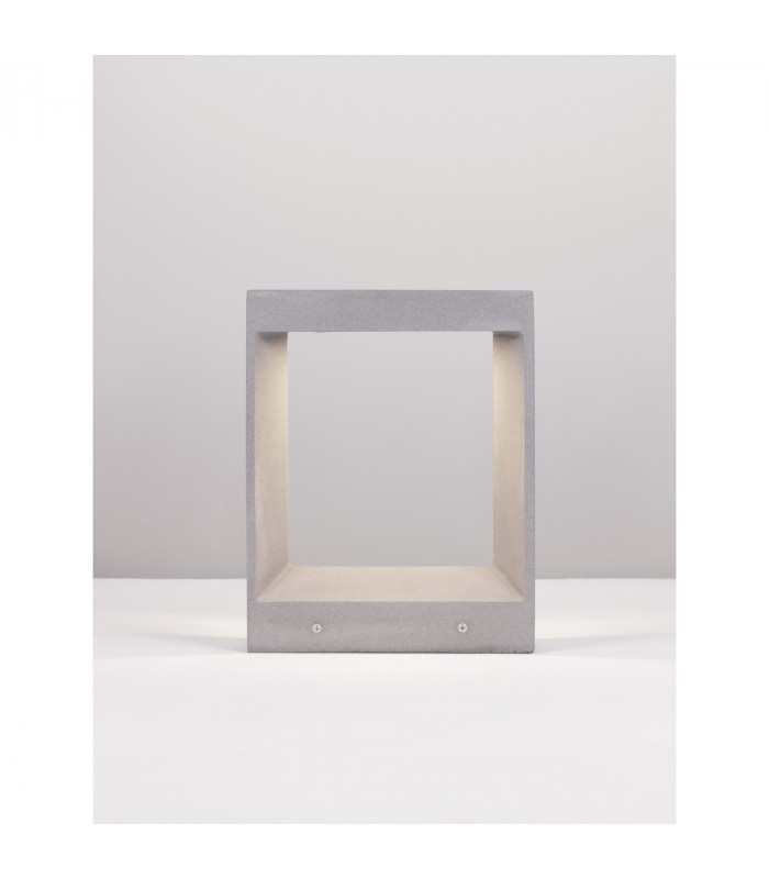 Cairo Outdoor Pedestal Light Grey Cement Glass LED 8W 380Lm 3000K IP65-4