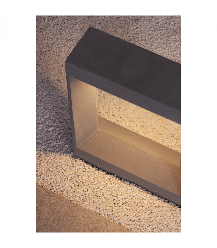 Cairo Outdoor Pedestal Light Grey Cement Glass LED 8W 380Lm 3000K IP65-5