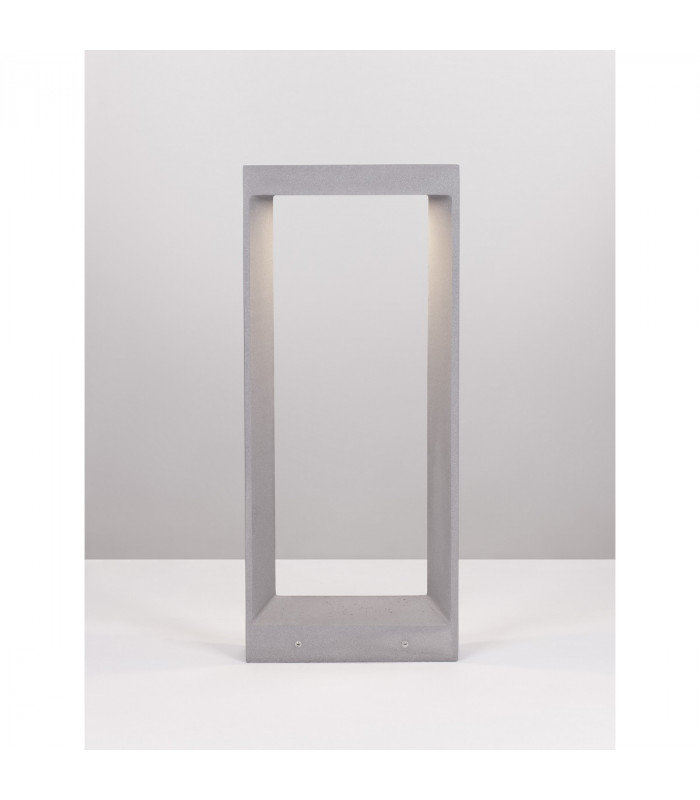 Cairo Outdoor Bollard Grey Cement Glass LED 8W 380Lm 3000K IP65-4