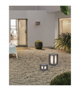 Castro Outdoor Pedestal Light Grey Sandstone LED E27 IP65-2