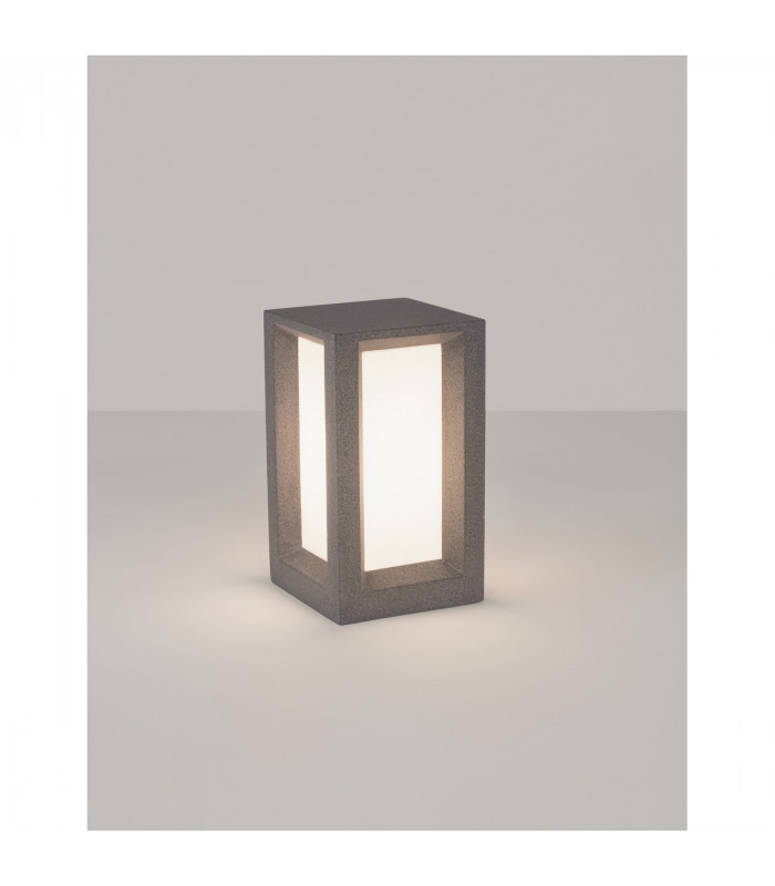 Castro Outdoor Pedestal Light Grey Sandstone LED E27 IP65-4