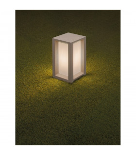 Castro Outdoor Pedestal Light White Sandstone LED E27 IP65-2