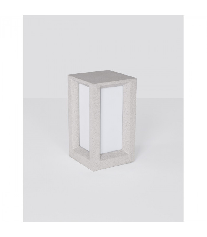 Castro Outdoor Pedestal Light White Sandstone LED E27 IP65-3