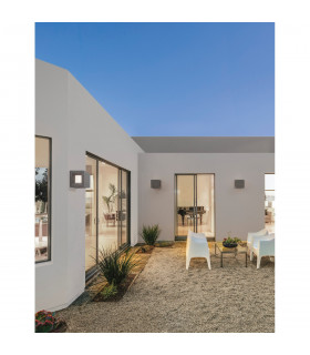 Castro Outdoor Modern Wall Lamp Grey Sandstone LED E27 IP65-2