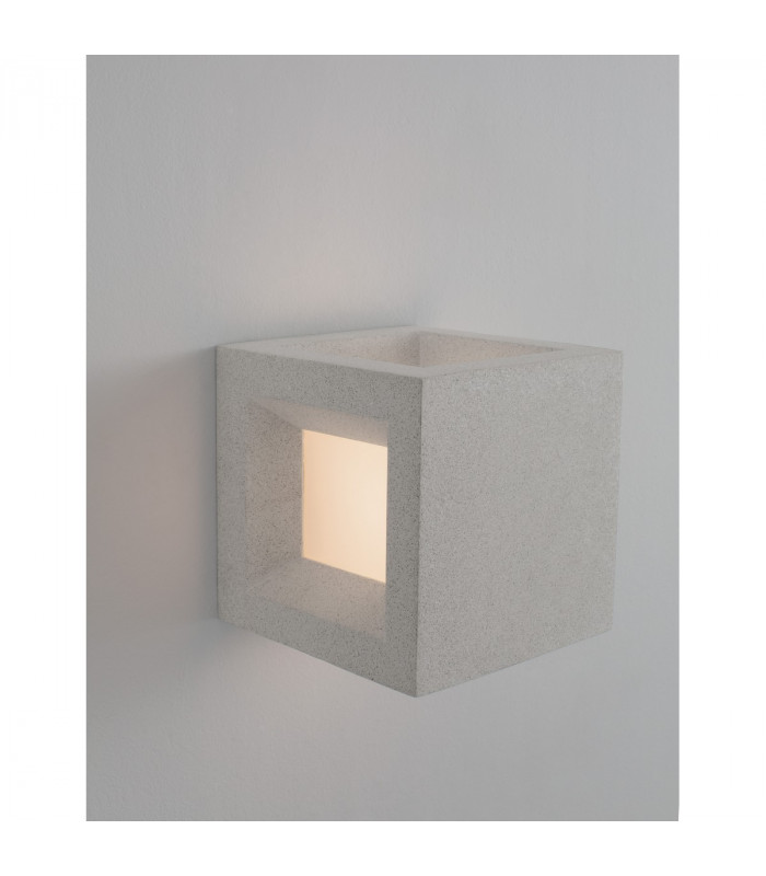 Castro Outdoor Modern Wall Lamp White Sandstone LED E27 IP65-3