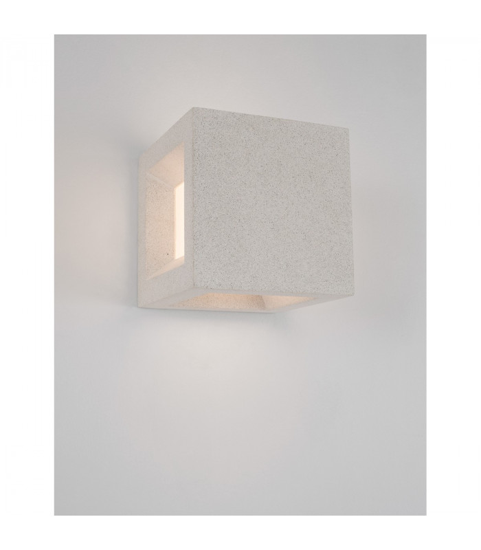 Castro Outdoor Modern Wall Lamp White Sandstone LED E27 IP65-5