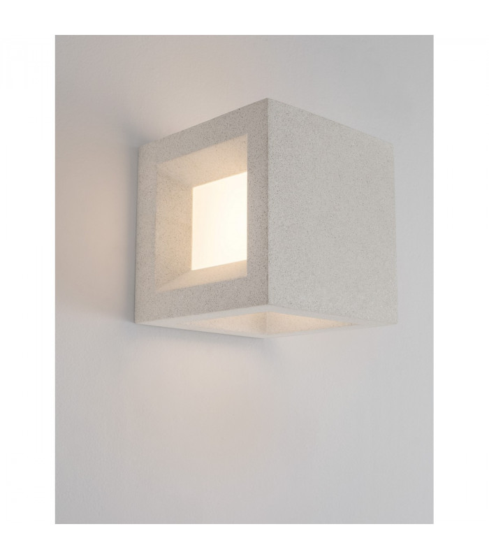 Castro Outdoor Modern Wall Lamp White Sandstone LED E27 IP65-6