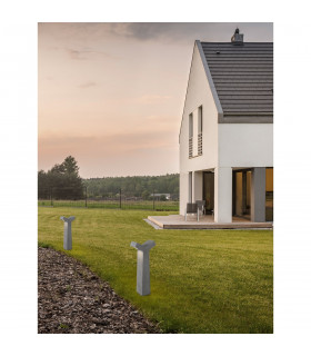 Aran 2 Light Outdoor Bollard Grey Cement Glass LED 2x5W 850Lm 3000K IP65-2