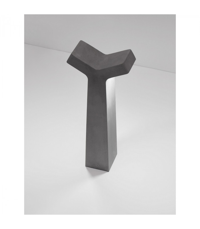 Aran 2 Light Outdoor Bollard Grey Cement Glass LED 2x5W 850Lm 3000K IP65-5
