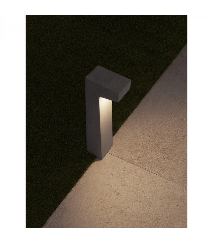 Aran Outdoor Bollard Grey Cement Glass LED 5W 200Lm 3000K IP65-3
